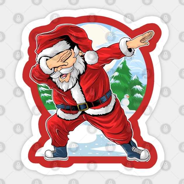 Dabbing Santa Sticker by SpottydoggCreatives